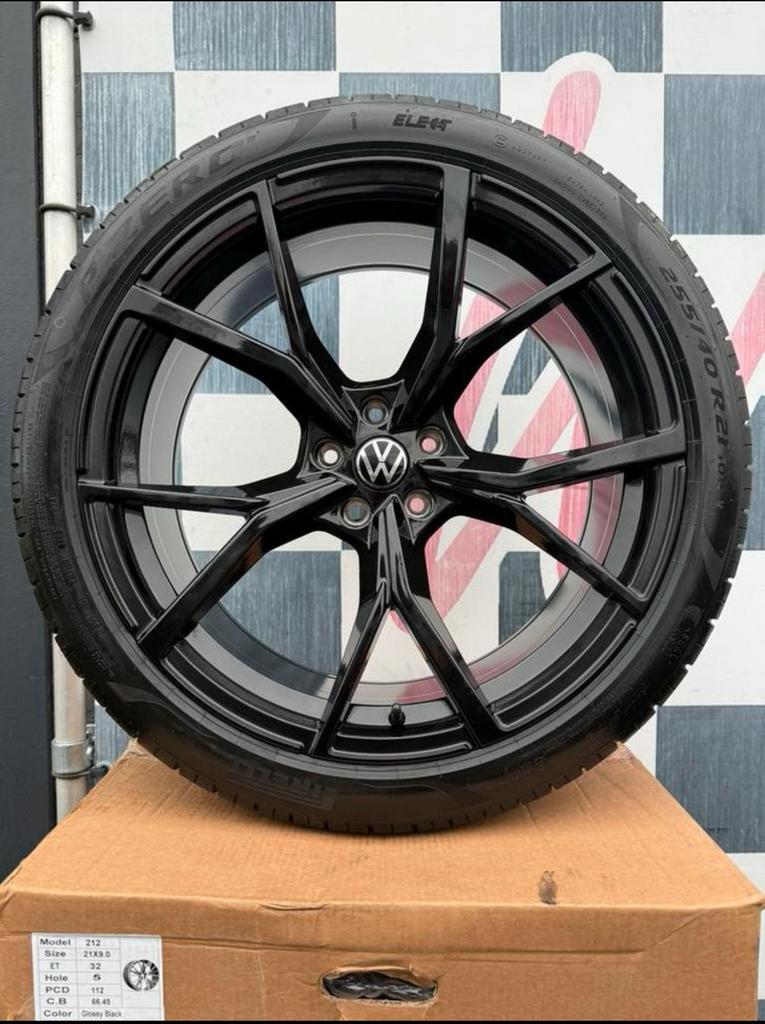 21 inch VW Tiguan velgen + pirelli banden 5x112 nieuw Passat, Auto-onderdelen, Banden en Velgen, Banden en Velgen, Zomerbanden