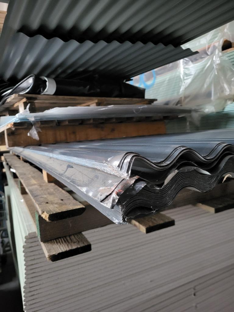Restpartij metalen golfplaten antraciet 4 meter, Ophalen, G, Surhuisterveen@gmail.com, G