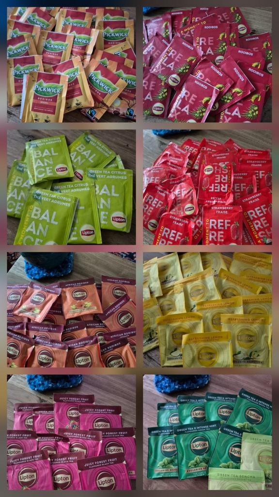 137 Volle Theezakjes van Pickwick en Lipton, Ophalen of Verzenden