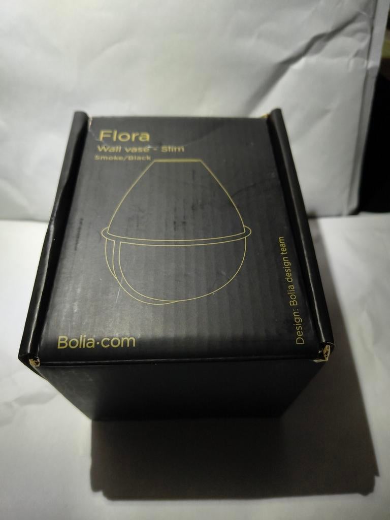 Bolia flora vaas smoke zwart, Zwart, Nieuw, Ophalen of Verzenden, Glas