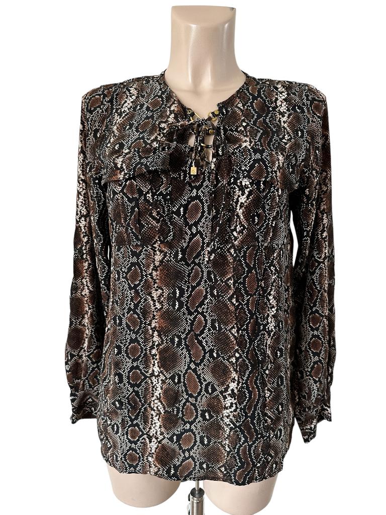 Michael Kors shirt lange mouw S, Maat 38/40 (M), Bruin, Ophalen of Verzenden, Zo goed als nieuw