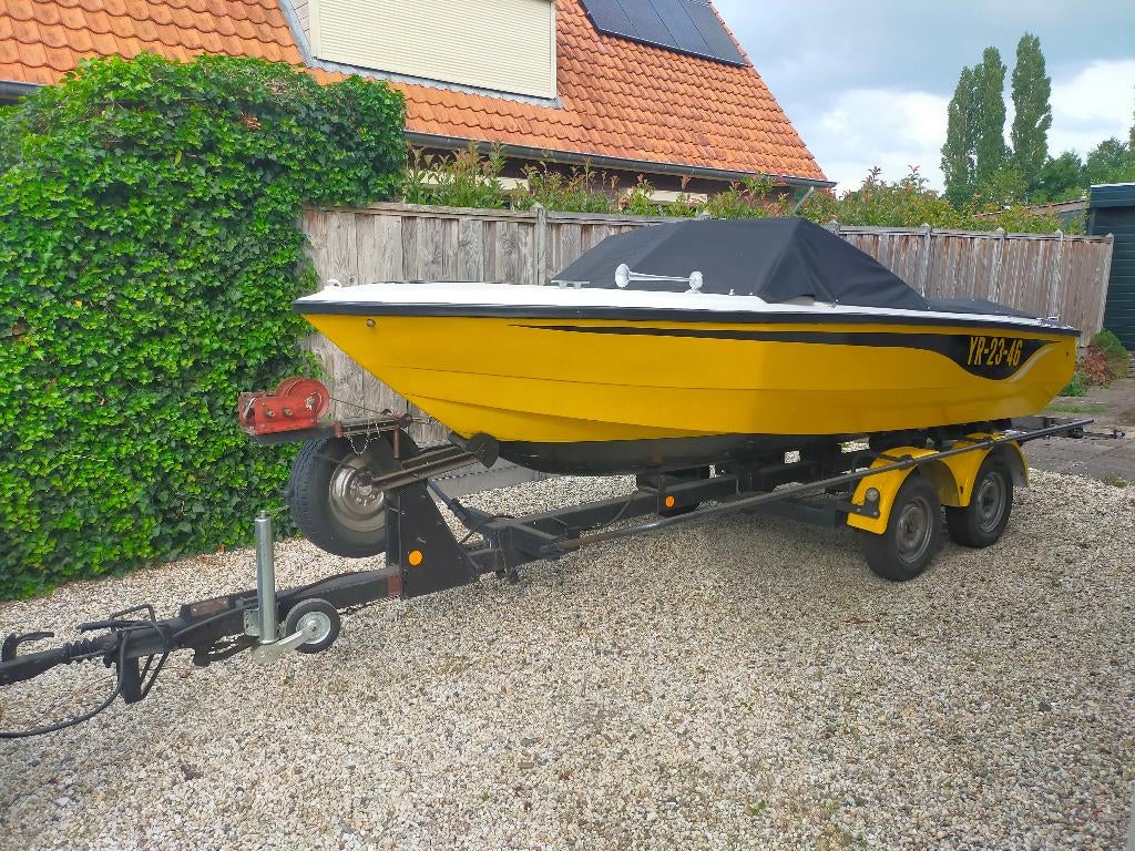Speedboot larson all american 500 met Riba trailer, Ophalen, Gebruikt, Binnenboordmotor, 70 tot 120 pk