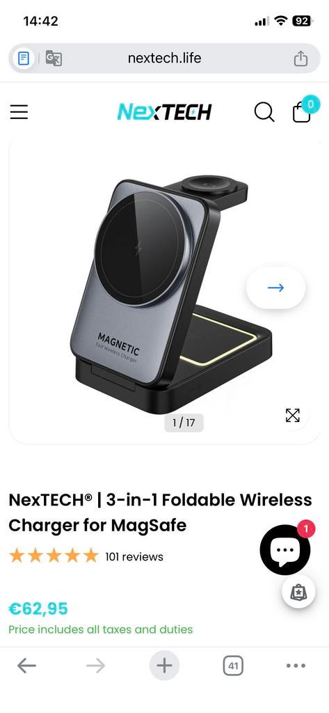 Draadloze Oplader voor Telefoon & Apple Watch, Ophalen of Verzenden, Nieuw, Apple iPhone