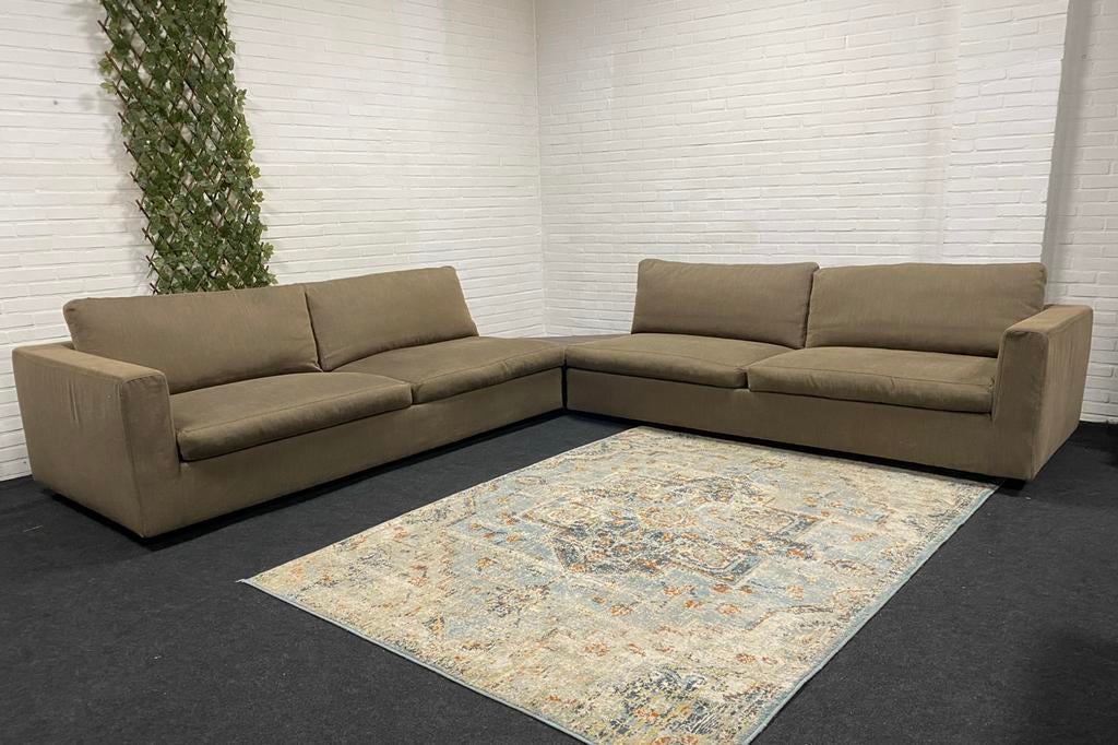 LINTELOO loungebank - Nieuwe bekleding naar keuze, Gebruikt, Ophalen of Verzenden, Vierpersoons of meer, Stof