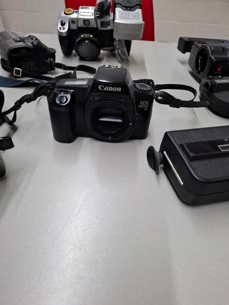Vintage Camera Collectie - Canon, Olympus, Konica, Ophalen of Verzenden, Gebruikt, Spiegelreflex, Canon