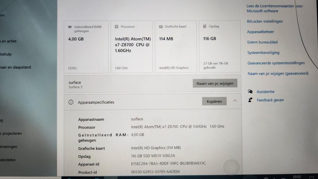 Microsoft surface 3 kapot scherm, Computers en Software, Windows Laptops, Ophalen