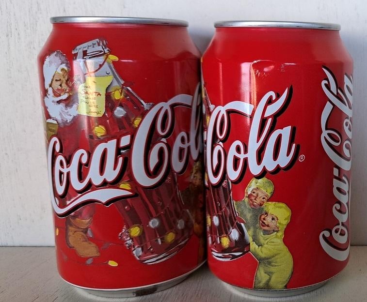 Coca-Cola Blik Nederland Kerst 1998 Dear Santa, Ophalen of Verzenden, Gebruikt, Verpakking