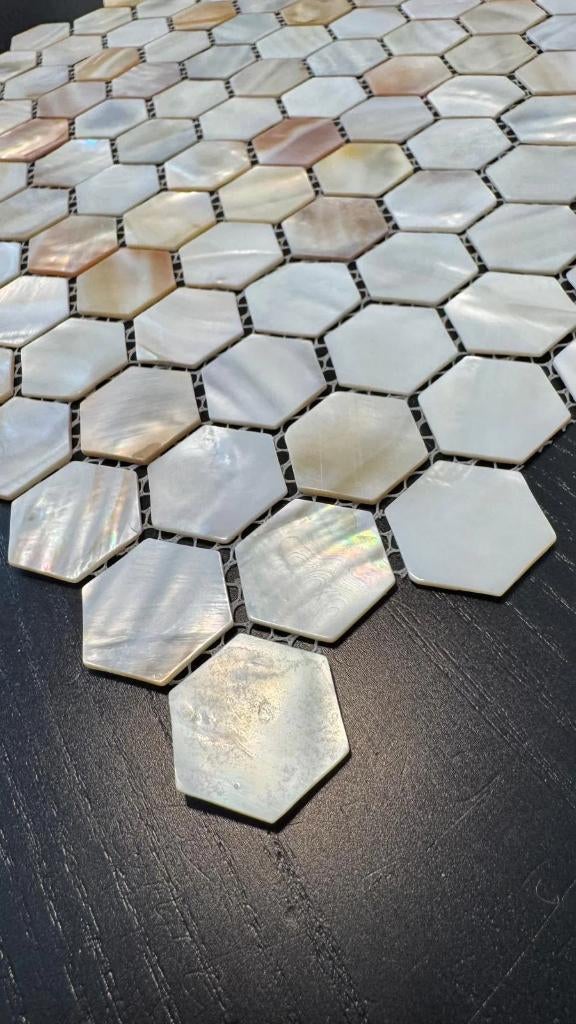 Shell Pearl Hexagon Yellow, Overige materialen, Wandtegels, Nieuw, Ophalen of Verzenden