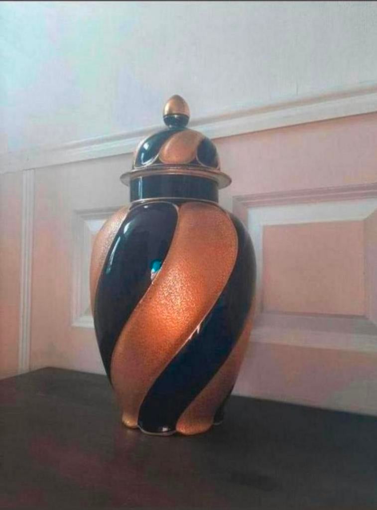 Prachtige grote Henneberg Ilmenau porseleinen dekselvaas., Antiek en Kunst, Antiek | Porselein, Ophalen of Verzenden