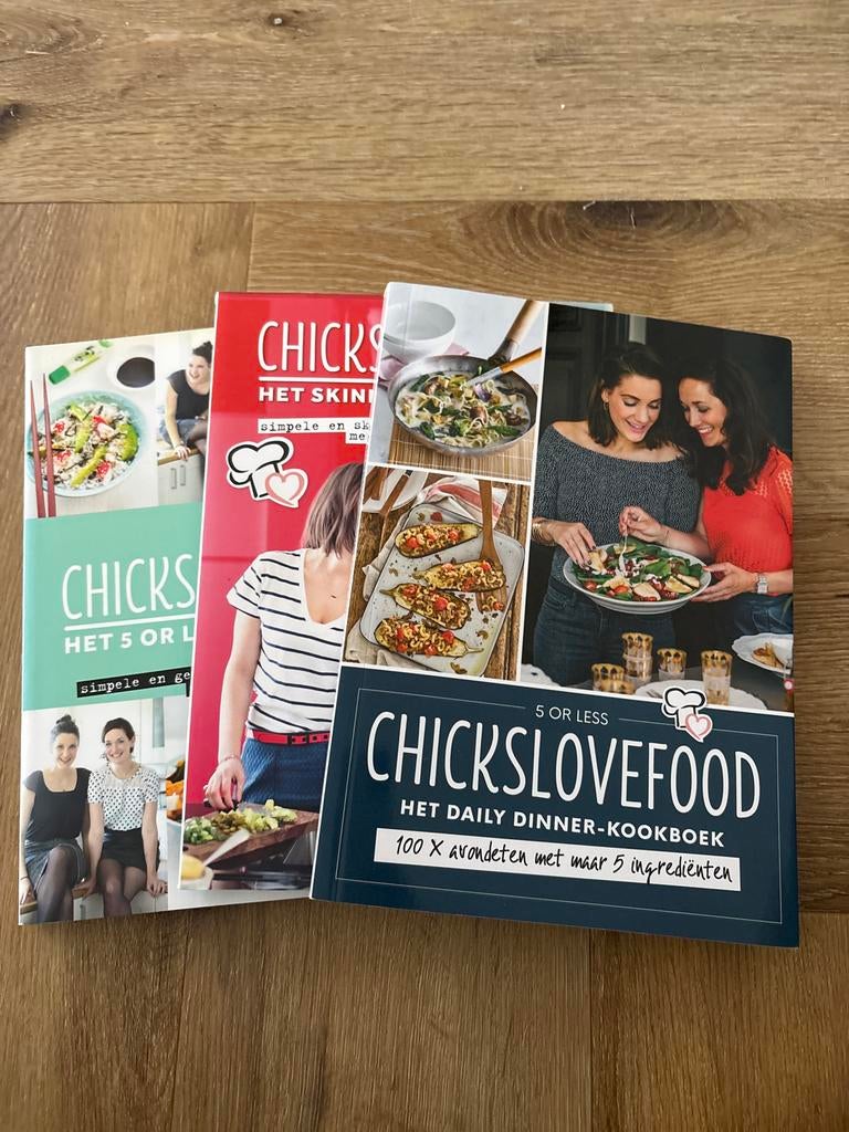 3x Chickslovefood kookboeken, Boeken, Kookboeken, Hoofdgerechten, Gezond koken, Nederland en België, Ophalen