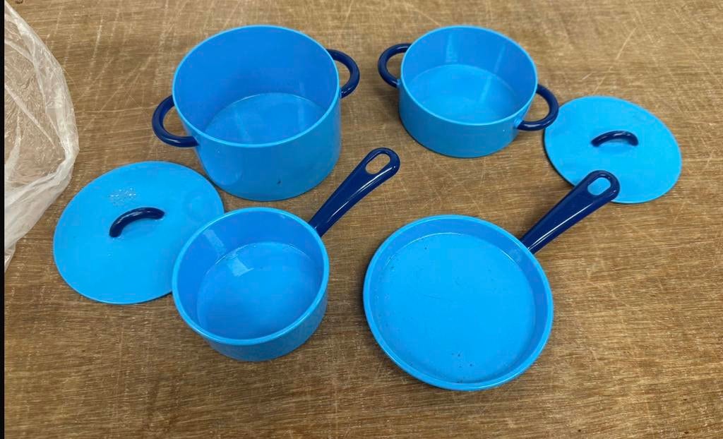 Ah blauwe speelgoed kinder pannenset, Ophalen of Verzenden, Zo goed als nieuw, Overige typen