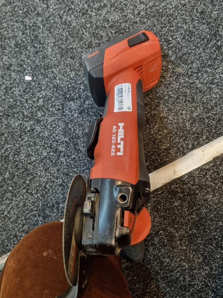 Hilti AG 125-A22 Accu Haakse Slijper - Gebruikt, Ophalen of Verzenden, Gebruikt, Minder dan 600 watt, Overige typen