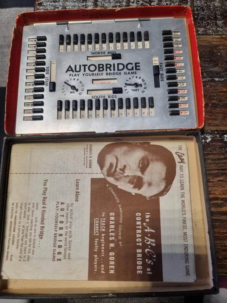 Vintage Autobridge Speelkaarten Set, Ophalen of Verzenden, Minder dan 500 stukjes, Gebruikt, Overige typen