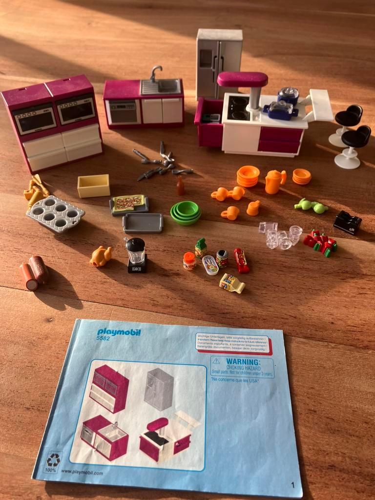 Playmobil city life 5582 kookeiland, Ophalen, Gebruikt, Complete set