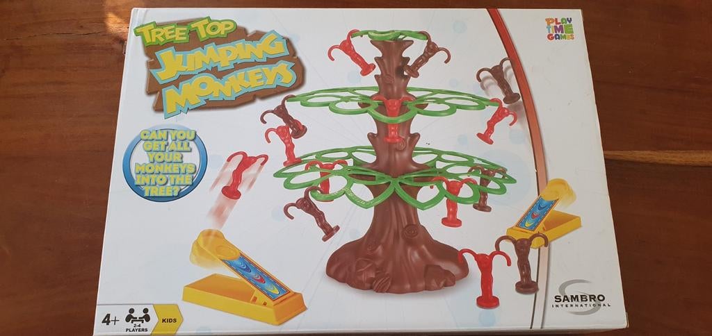 Boomtop Springende Apen - Leuk familiespel!, Gebruikt, Een of twee spelers, Reisspel, Sambro International