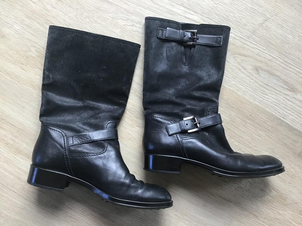 TODS Tod’s Laarzen zwart dames suede en leer * maat 39, Kleding | Dames, Schoenen, Ophalen of Verzenden, Zo goed als nieuw, Zwart