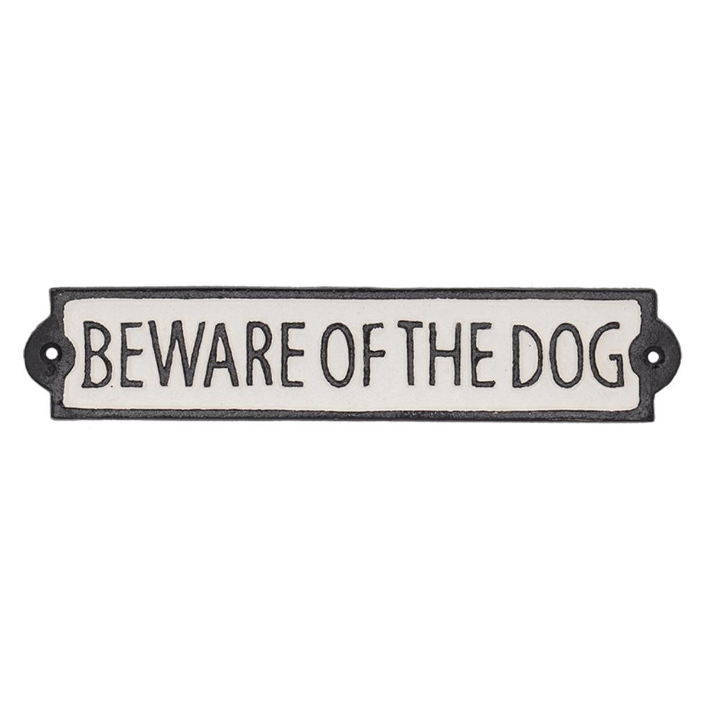 bordje gietijzer waakhond pas op de hond, Ophalen of Verzenden, Nieuw