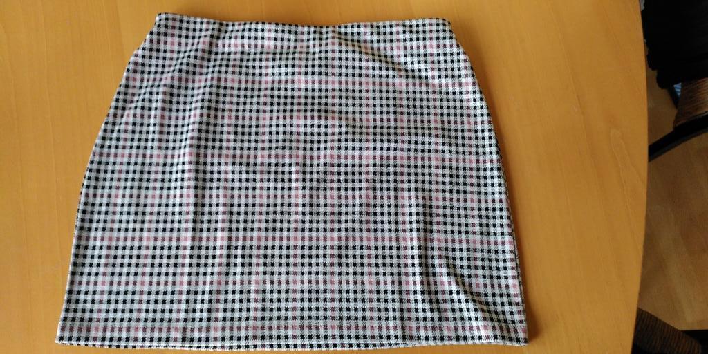 Rokje, vintage style, pied-de-poule, zwart bruin, Divided, L, Kleding | Dames, Rokken, H&M, Zwart, Maat 42/44 (L), Ophalen of Verzenden