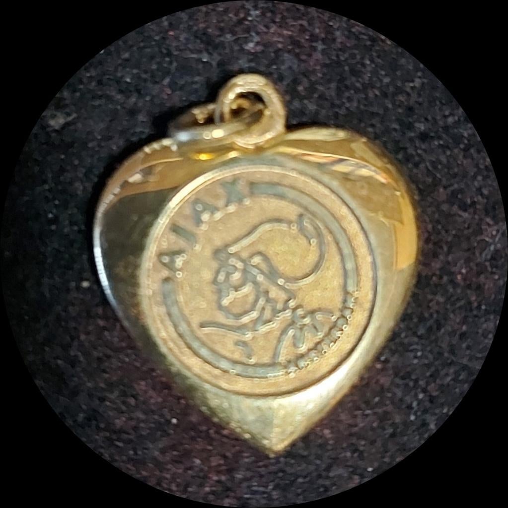 Ajax Gouden Hanger 15x15mm, Sieraden, Tassen en Uiterlijk, Kettingen, Met hanger, Nieuw, Ophalen of Verzenden, Goud