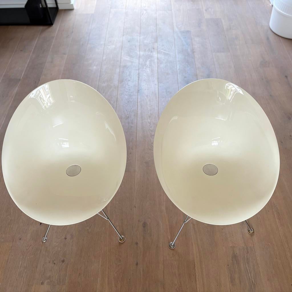 Set van 6 Kartell ERO/S/ stoelen - Philippe Starck, Huis en Inrichting, Ophalen, Kunststof, Gebruikt, Wit
