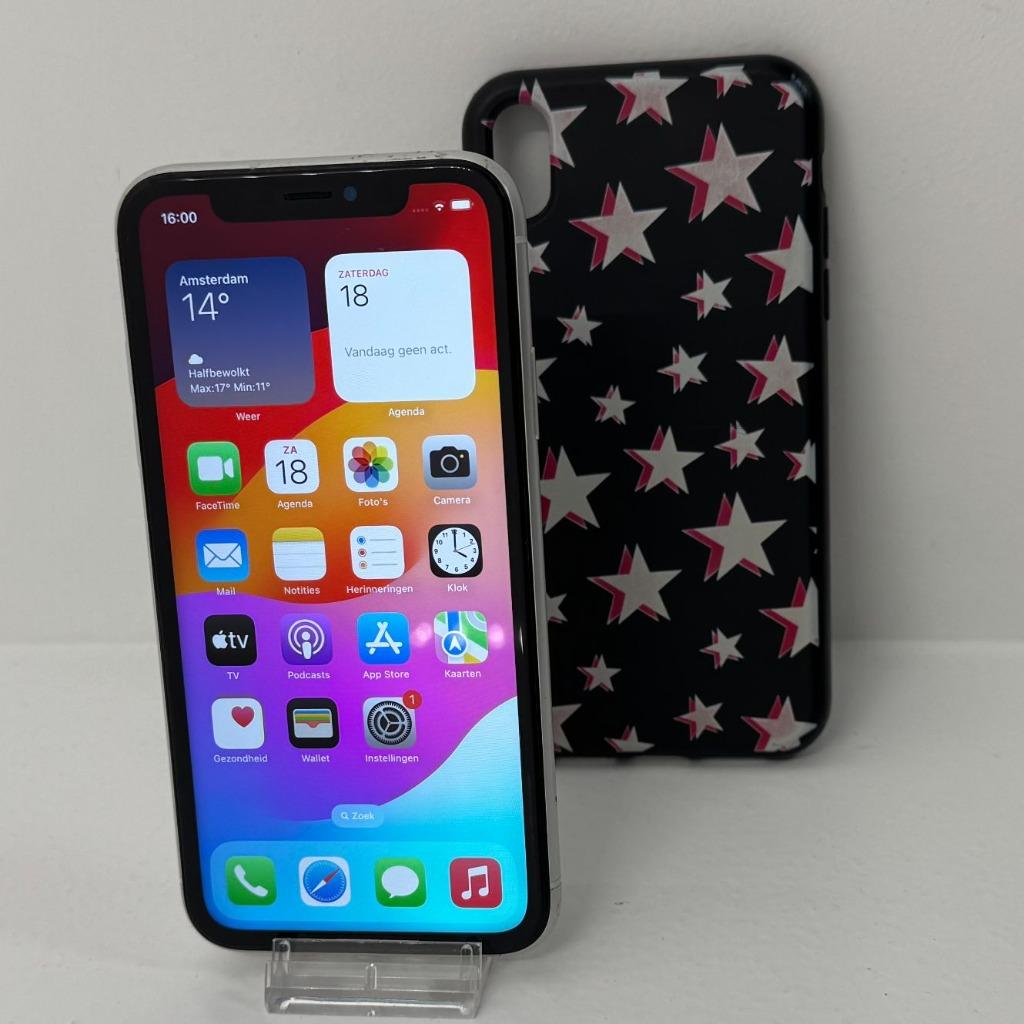 iPhone XR 64GB Wit | iOS 18.7.1 | In hoes, Telecommunicatie, Mobiele telefoons | Apple iPhone, 80 %, Toulonselaan 72, IPhone XR