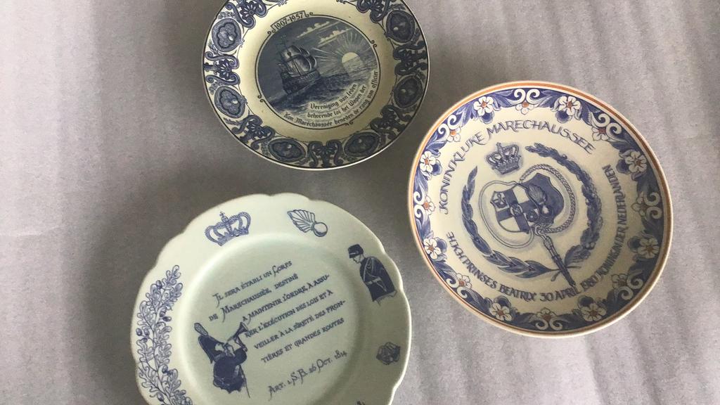 Drie Marchaussee-gedenkborden uit 1957, 1964 en 1980, Ophalen of Verzenden