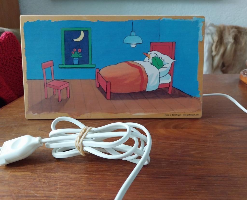 Houten Wandlamp van Kikker en Janbibejan en Tante Brocante, Ophalen of Verzenden, Overige typen