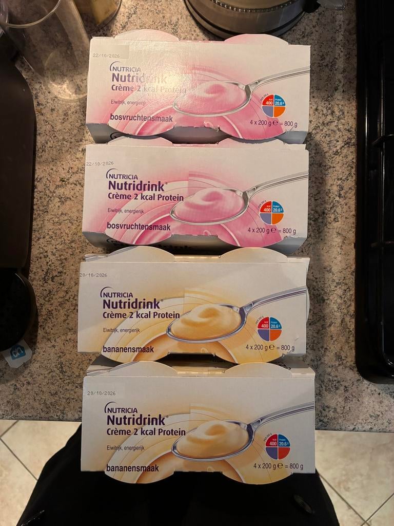 Nutridrink toetje, Ophalen