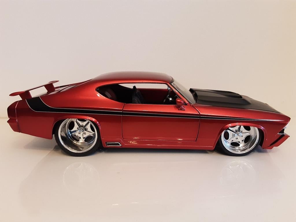Jada Big Time Muscle 1:18 1969 Chevrolet  Chevelle SS (Rare), Hobby en Vrije tijd, Modelauto's | 1:18, Ophalen of Verzenden, Zo goed als nieuw