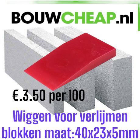 Wiggen voor verlijming gasbetonblokken waterpas., Ophalen of Verzenden, Nieuw, Kalkzandstenen