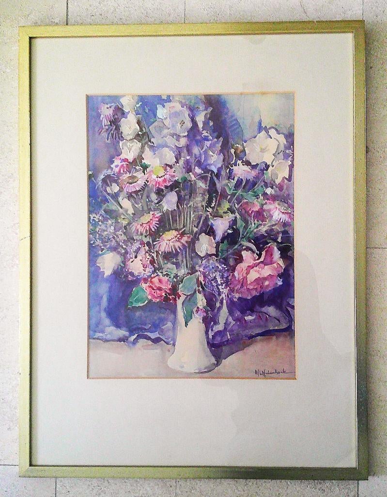 Bloemenweelde in vaas - M.L. Middelhoek 1898-1986, Ophalen of Verzenden