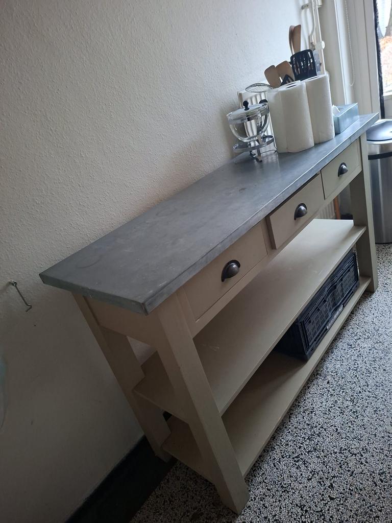 Dressoir met zinken (rivira maison / lifestyle), Ophalen, Minder dan 50 cm, Gebruikt, Vijf personen of meer