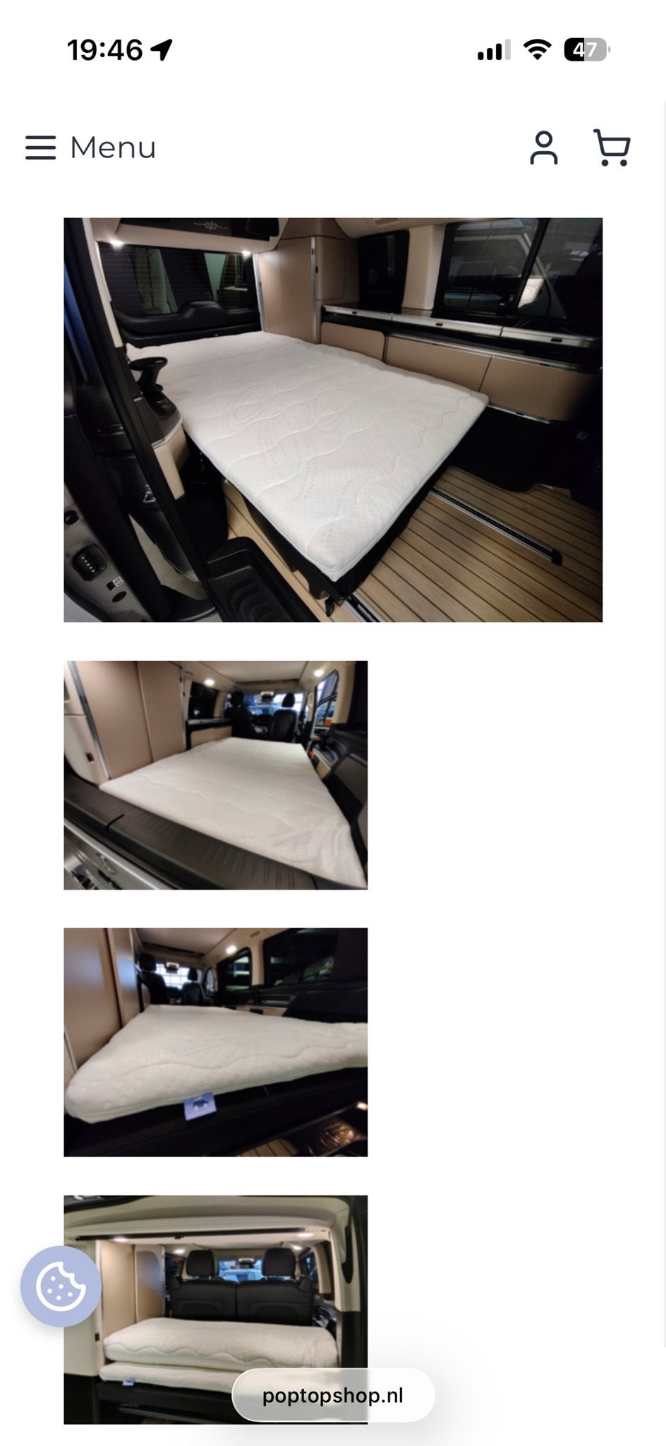 Comfortabele Poptop Topper voor VW California, Caravans en Kamperen, Camper-accessoires, Ophalen, Zo goed als nieuw