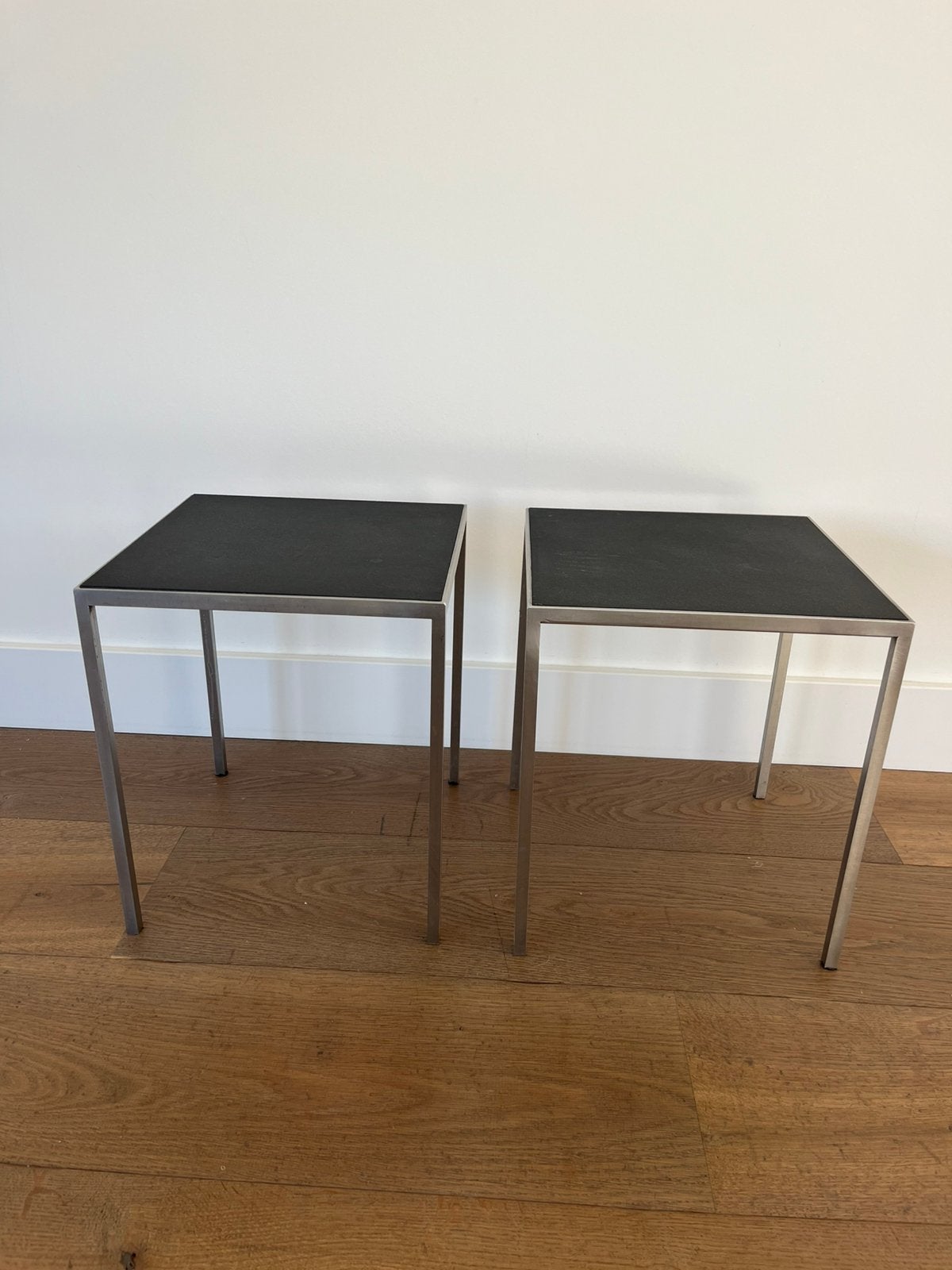 Metaform bijzettafel set van 2 vintage, Minder dan 55 cm, Gebruikt, Vierkant, Ophalen