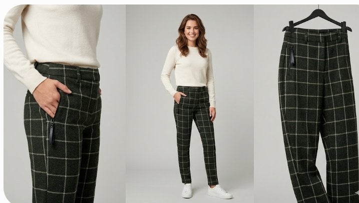 broek Elvira///ruit, Maat 38/40 (M), Nieuw, Lang, Elvira
