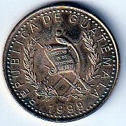 1  quetzal  1999  Guatemala. km. 284, Ophalen of Verzenden, Zuid-Amerika, Losse munt