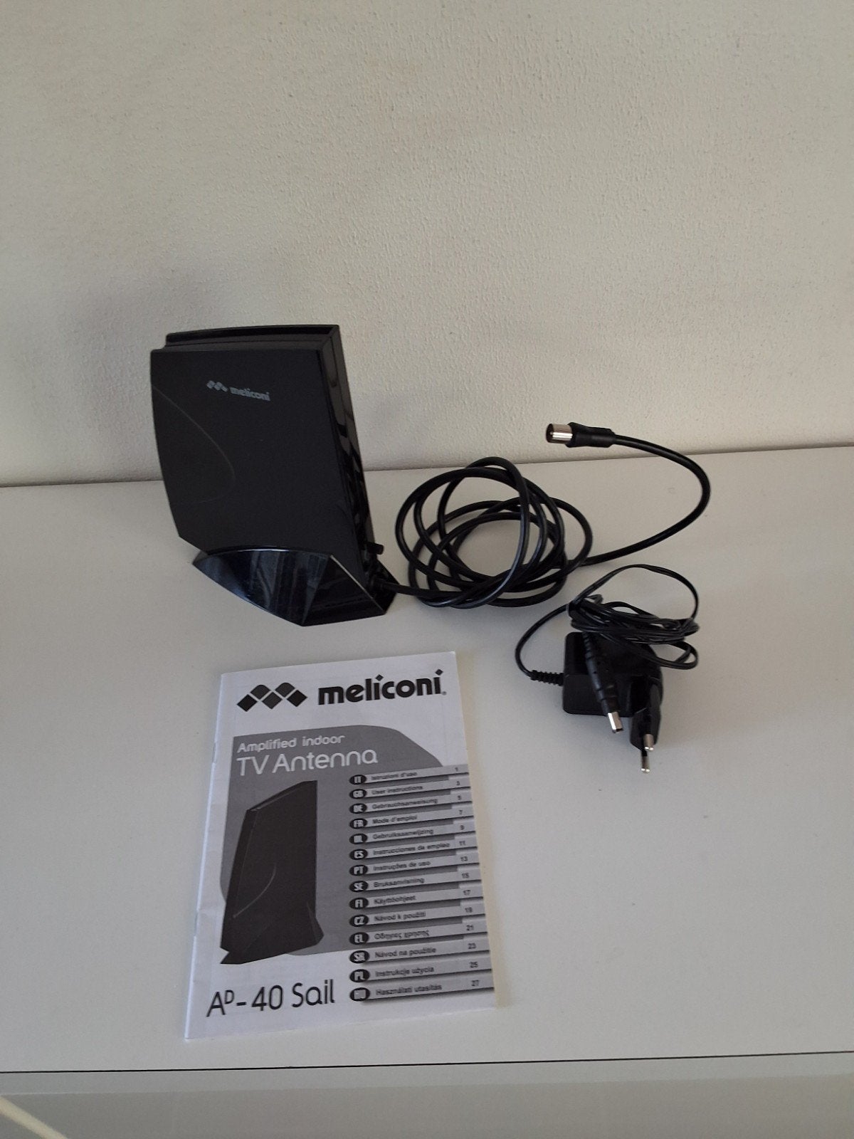 Meliconi AP-40 Sail Versterkte Binnen TV Antenne, Ophalen, Zo goed als nieuw, Antenne
