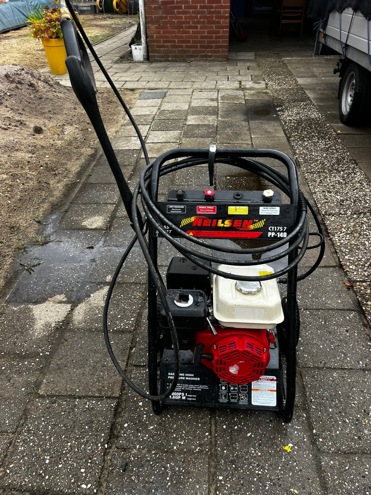 Motor hogedrukreiniger met defect, Ophalen, Gebruikt, Benzine