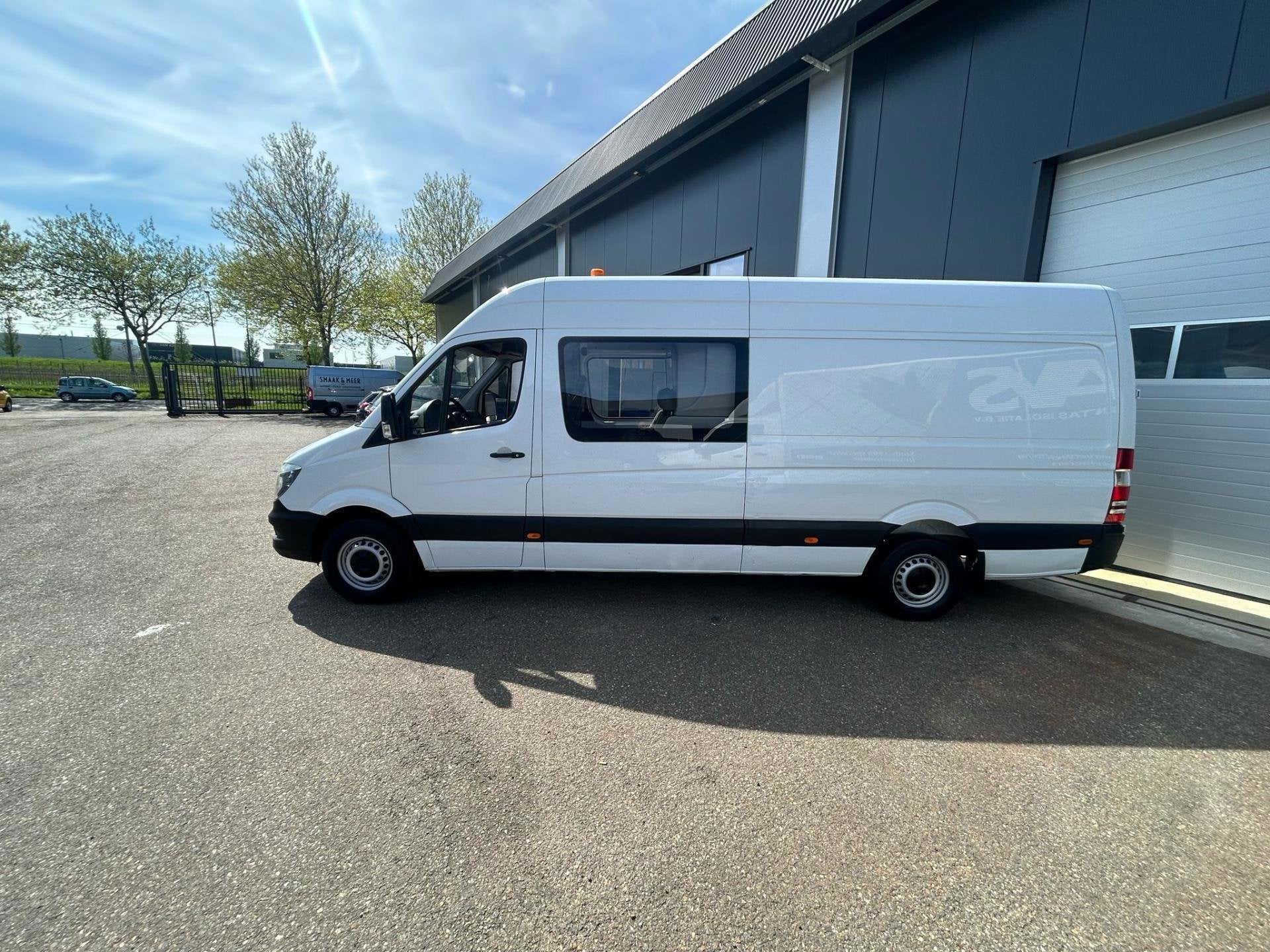 Mercedes-Benz Sprinter 2.2 CDI multicab airco euro 6 dubbel, Auto's, Gebruikt, Zwart, 4 cilinders, Wit