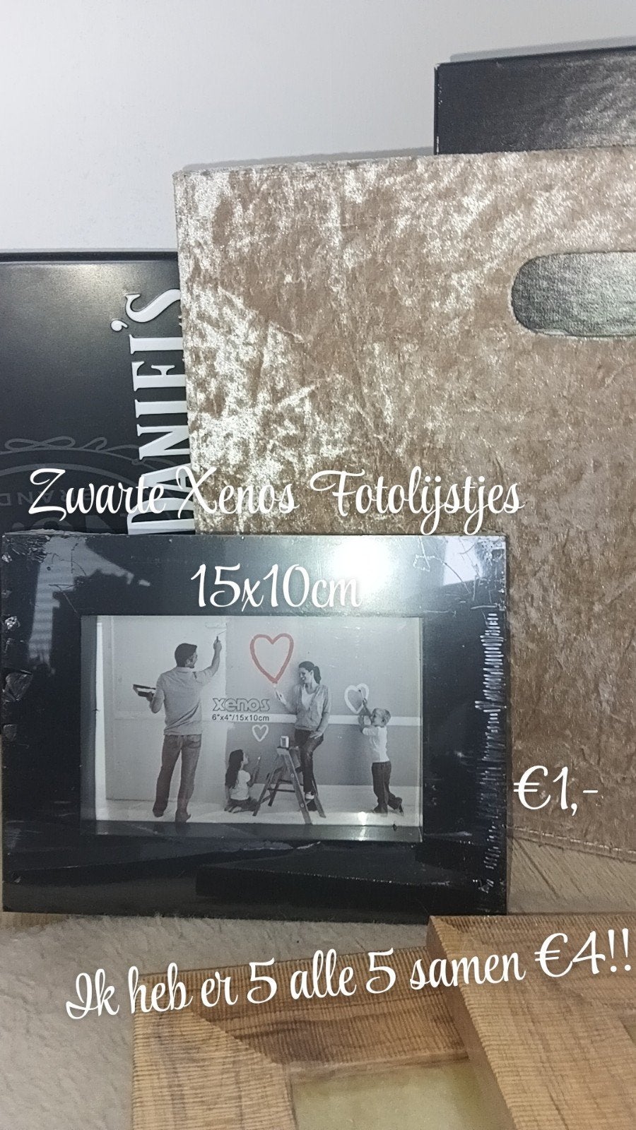 Zwarte Xenos fotolijsten 15cmx10cm, Ophalen of Verzenden, Nieuw, Minder dan 50 cm, Minder dan 50 cm