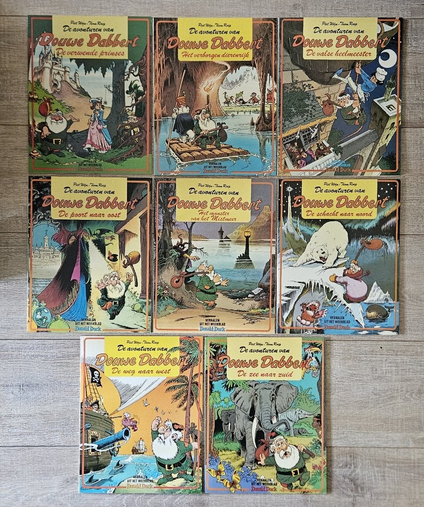 Douwe Dabbert 1-8 sc - eerste druk - Piet Wijn - Oberon, Boeken, Stripboeken, Piet Wijn & Thom Roep, Ophalen of Verzenden, Zo goed als nieuw