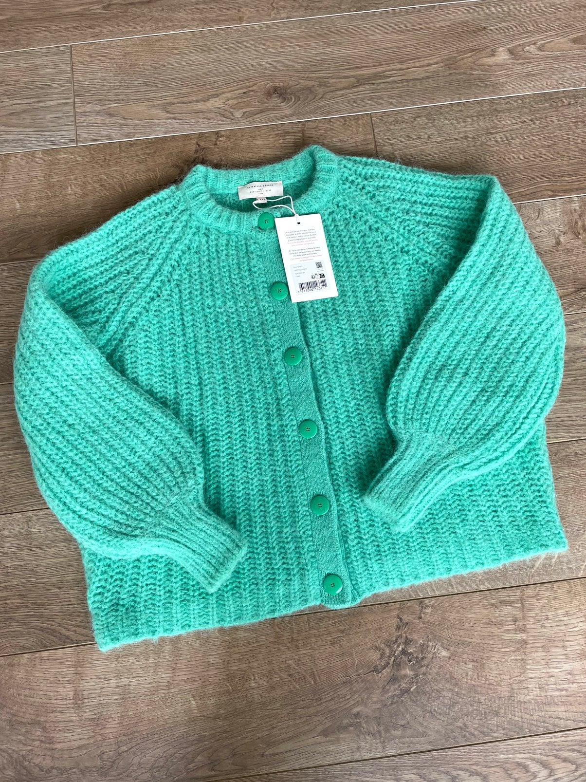 Sézane Emile gebreid vest groen maat XXS nieuw, Ophalen of Verzenden, Nieuw, Maat 34 (XS) of kleiner, Groen