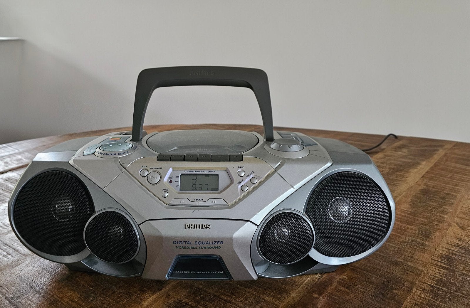 Philips AZ1550 CD Radio Cassette Recorder Boombox, Philips, Gebruikt, Cassettedeck, Draagbaar