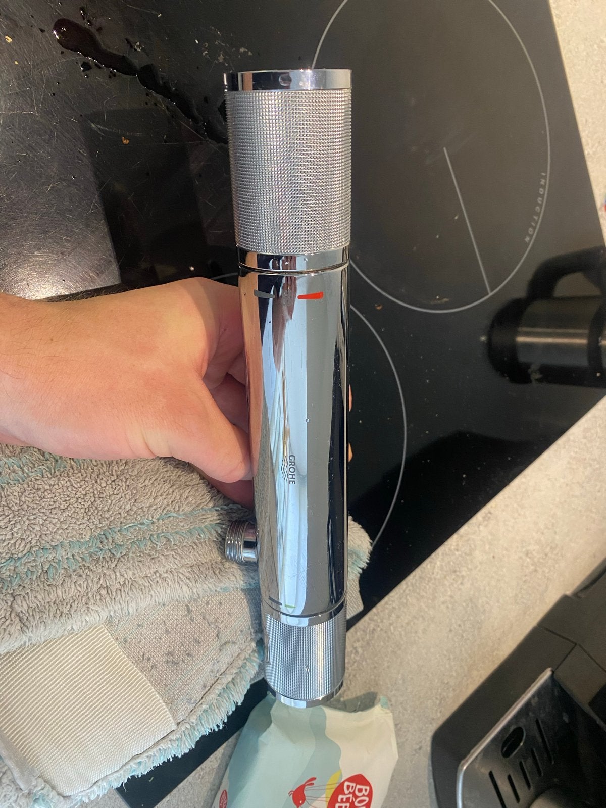 12 cm - Grohe Douchekraan Chroom, Ophalen of Verzenden, Zo goed als nieuw, Chroom, Kraan