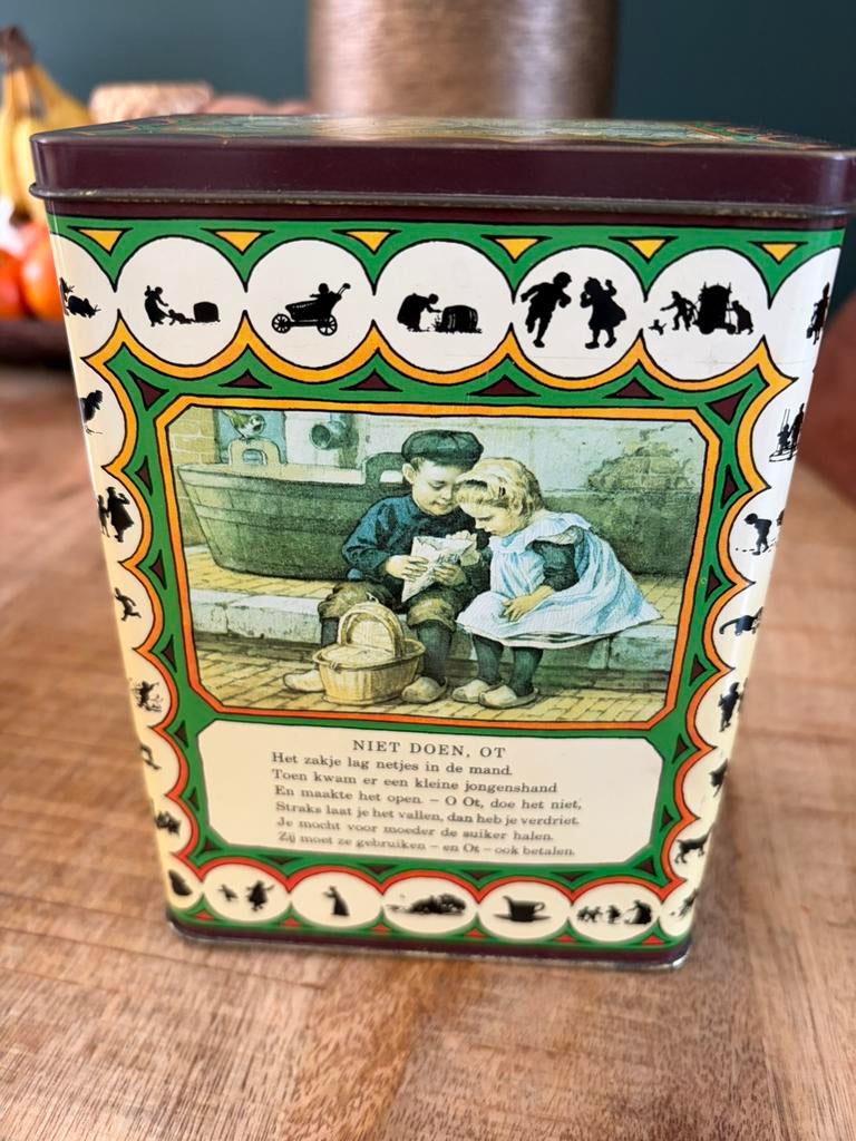 Vintage Royco Ot en Sien suiker blik, Verzamelen, Blikken, Ophalen of Verzenden, Gebruikt, Suiker, Overige merken