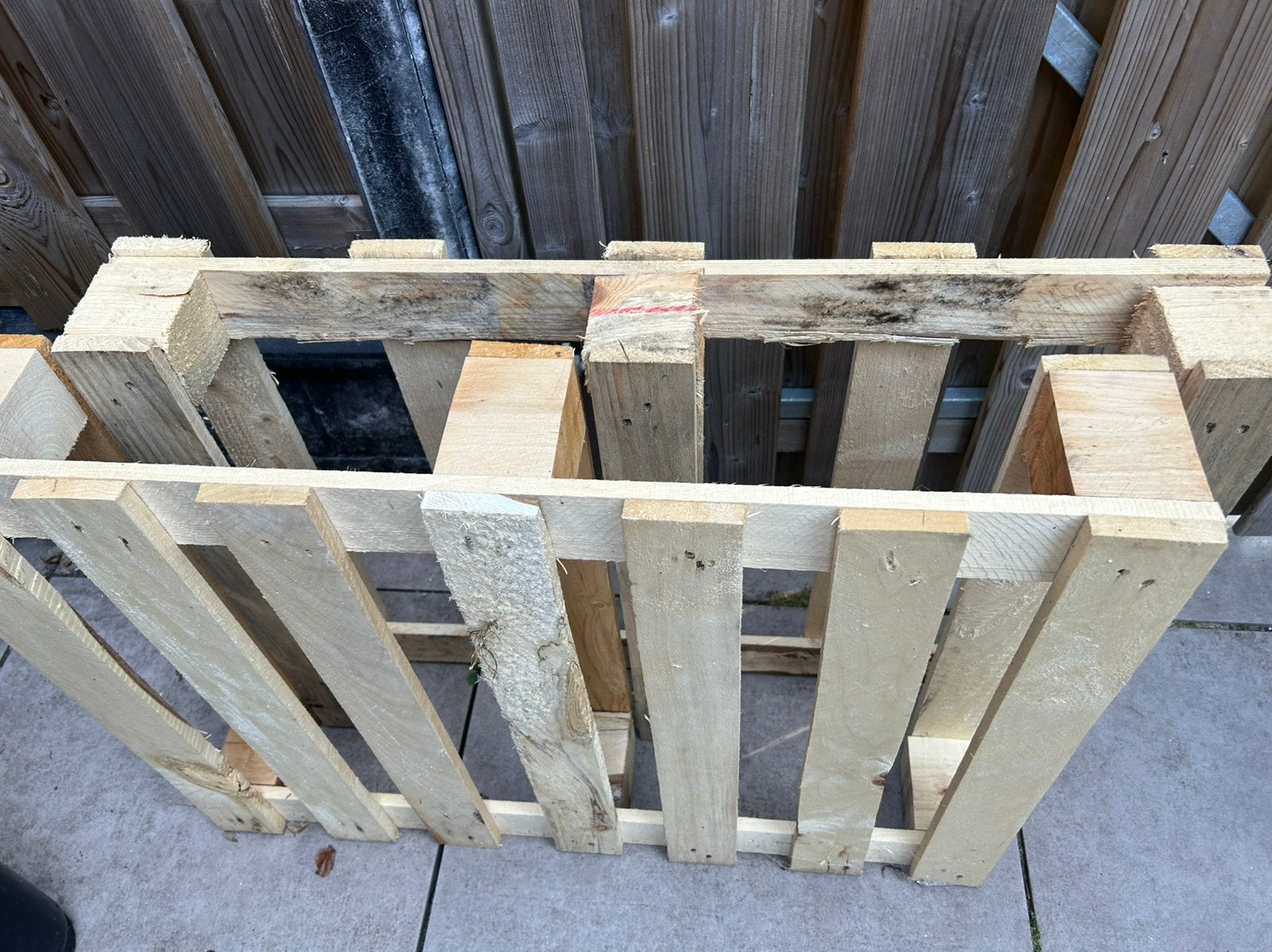 2x halve pallet, Ophalen, Gebruikt, 50 mm of meer, Minder dan 200 cm
