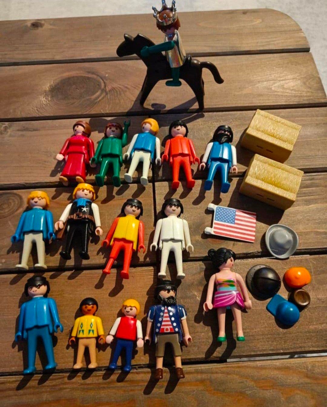 collectie playmobil poppetjes, coaching/familie opstelling, Ophalen of Verzenden, Zo goed als nieuw, Losse onderdelen, Figuren