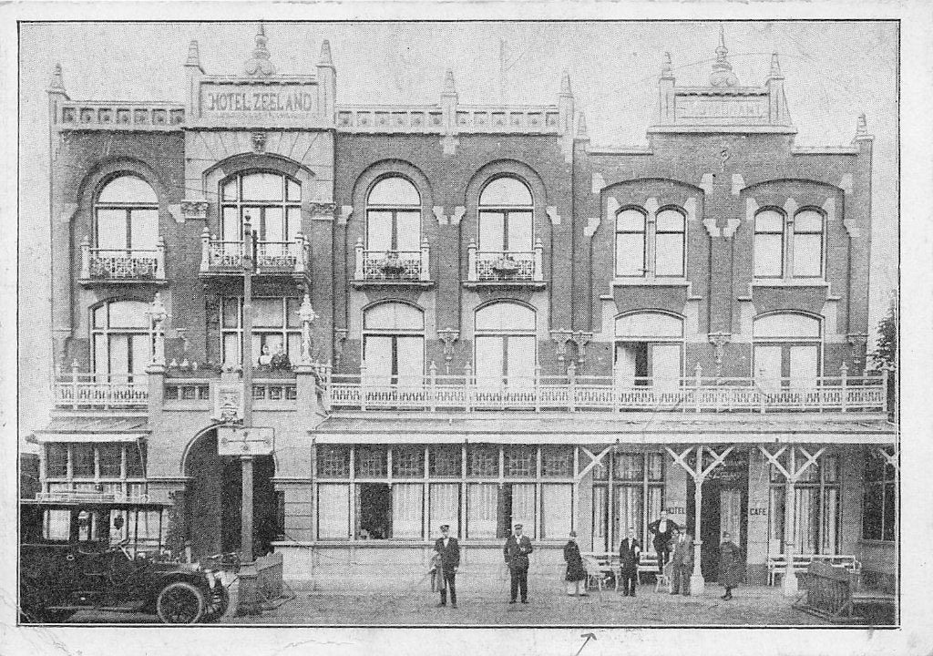 JP148 Vlissingen Hotel Zeeland 1924, Verzamelen, Ansichtkaarten | Nederland, Verzenden, 1920 tot 1940, Gelopen, Zeeland