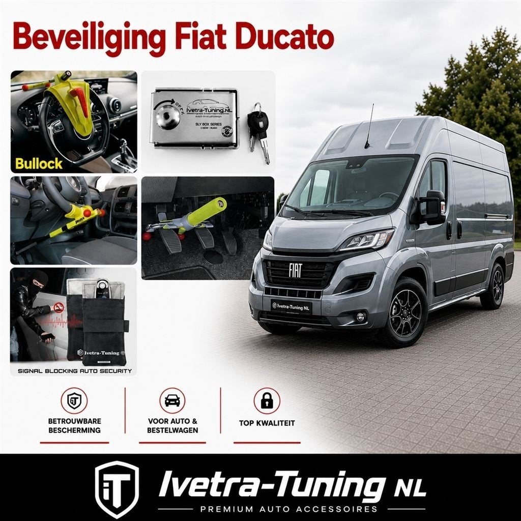 Beveiliging Fiat Ducato | Pedaalslot Fiat Ducato | Stuurslot, Ophalen of Verzenden, Info@ivetra-tuning.nl | www.ivetra-tuning.nl