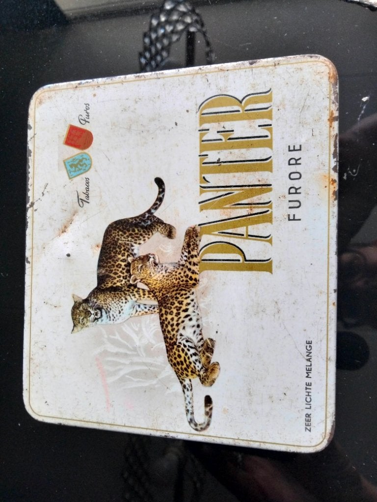 Vintage tabak blik, Verzamelen, Blikken, Ophalen of Verzenden, Gebruikt, Overige, Overige merken